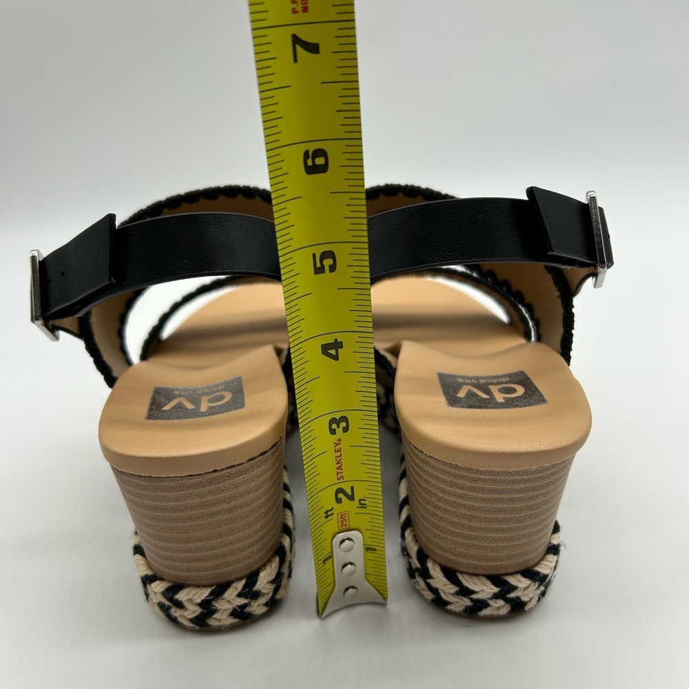 DV by Dolce Vita Esmaya Black Wedge Sandals Women’s Size 7.5 New With Box - Picture 8 of 12
